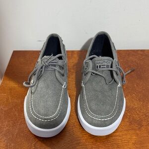 Nautica Men's Charcoal Canvas Boat Shoes
